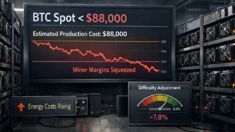 Bitcoin Miner Losses Deepen as Production Cost Hits $88K
