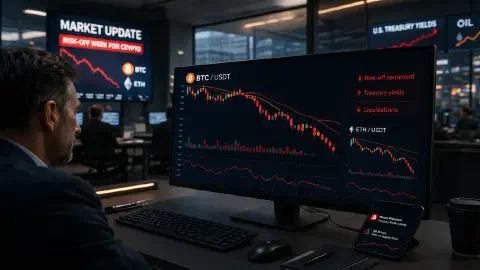 Weekly Crypto Market Update: BTC, ETH Slide as Yields Jump